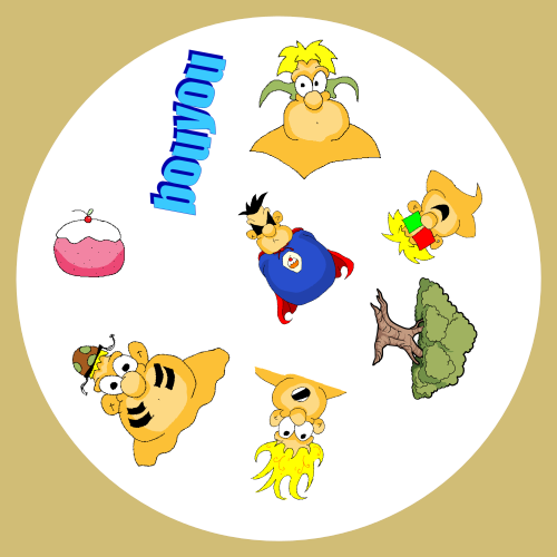 Exemple d'une des cartes de mon Dobble