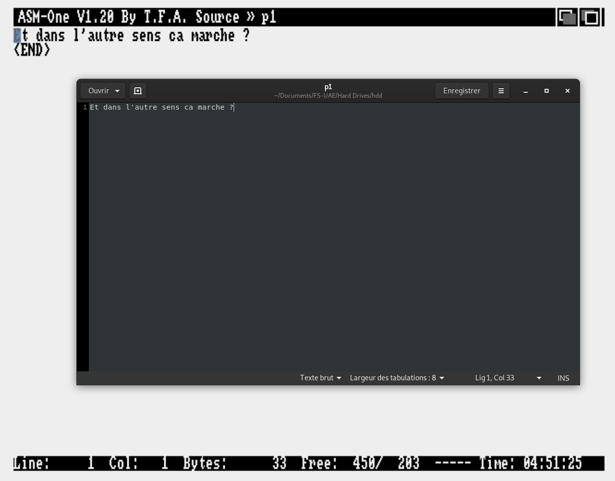 La lecture des fichiers fonctionne aussi !