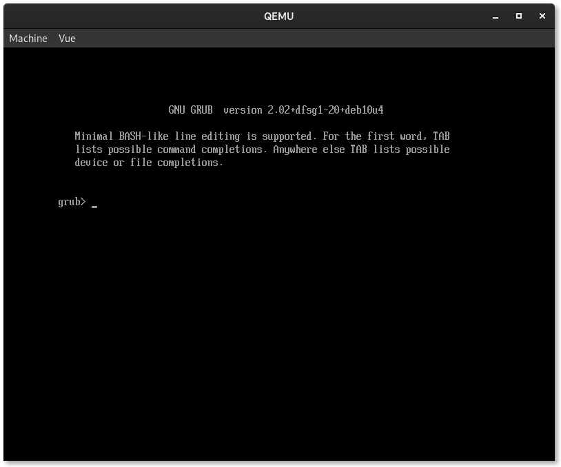 Amorçage avec qemu